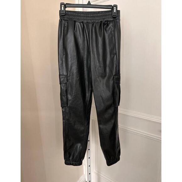 Generation Love Vegan Leather Cargo Jogger Black size XS - Picture 3 of 7